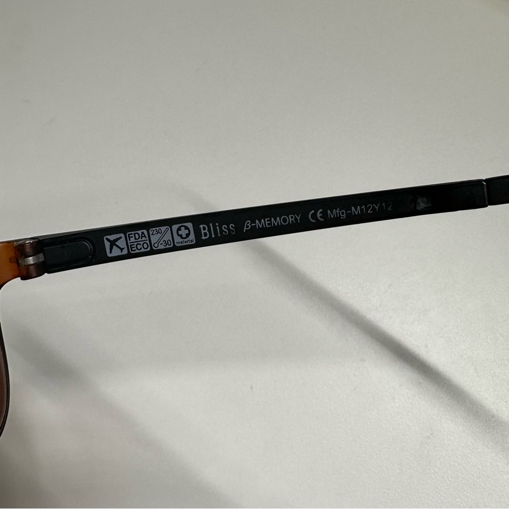 Bendable Bliss Beta Memory Brown Black Glass Frames - Picture 3 of 3